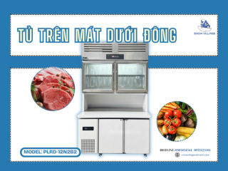 Tủ trên mát dưới đông PLRD-12N2B2 mang đến giải pháp bảo quản và sơ chế thực phẩm tối ưu cho khu bếp chuyên nghiệp