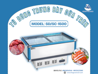 Tủ đông trưng bày cửa trên SD/SC-1500 đa năng, rộng rãi và bền bỉ