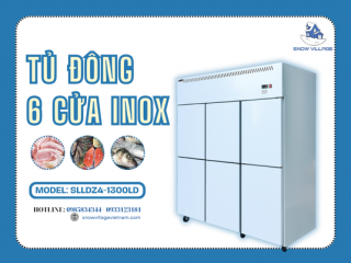 Tủ đông 6 cửa Inox SLLDZ4-1300LD lựa chọn hoàn hảo cho bếp công nghiệp
