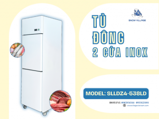 Tủ đông 2 cửa Inox SLLDZ4-538LD hiệu suất lạnh cao cho bếp công nghiệp