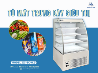 Tủ mát trưng bày siêu thị XC-ZC-0.9 nhỏ gọn, tối ưu không gian