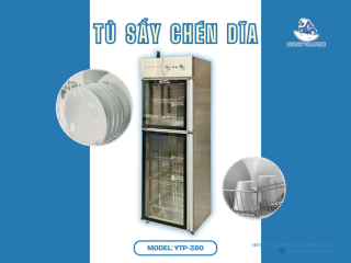 Tủ sấy chén đĩa YTP-380B là giải pháp sấy khô và khử khuẩn hiệu quả cho bếp ăn chuyên nghiệp