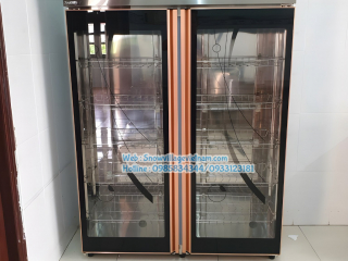 Tủ sấy chén đĩa 2 cửa kính