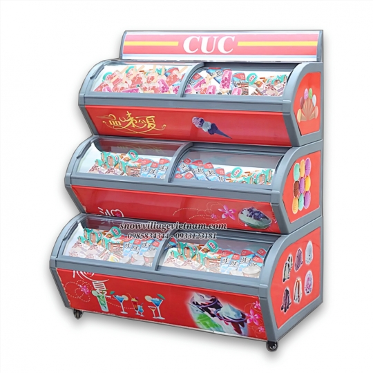Tủ trưng bày kem 3 tầng 1.2m BJL-12