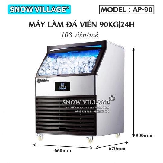 Máy làm đá viên 90kg/24h AP-90