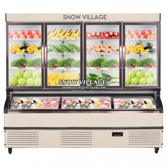 Tủ trên mát dưới đông siêu thị LMD-2218QK