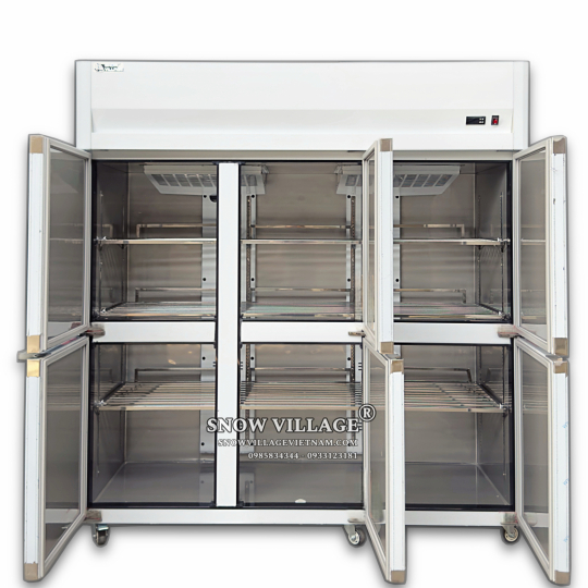 Tủ đông mát 6 cánh inox 1500L
