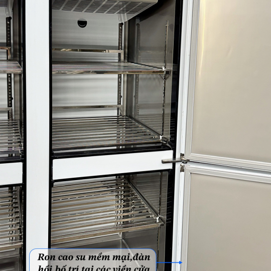 Tủ đông mát 6 cánh inox 1500L