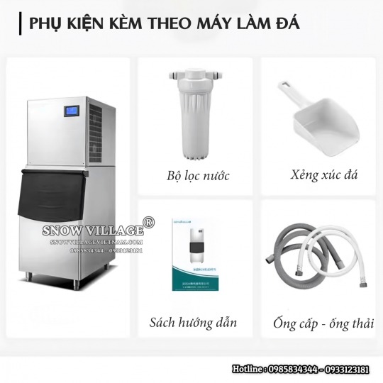 Máy làm đá viên 200kg/24h AP-200 (quạt lạnh)