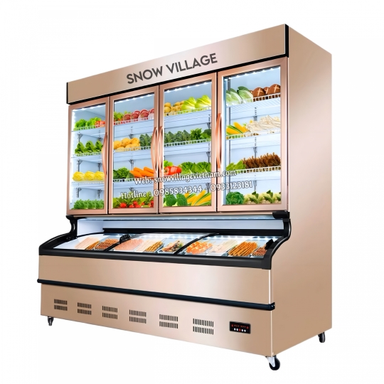 Tủ trên mát dưới đông siêu thị LMD-2218QK