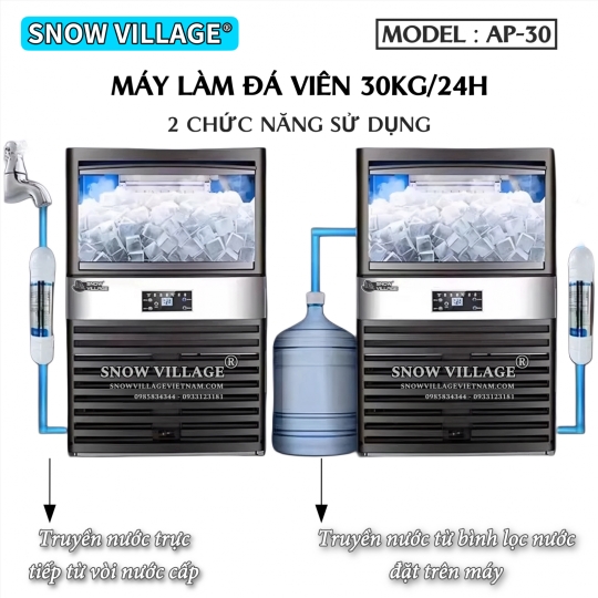 Máy làm đá viên 30kg/24h Model AP-30