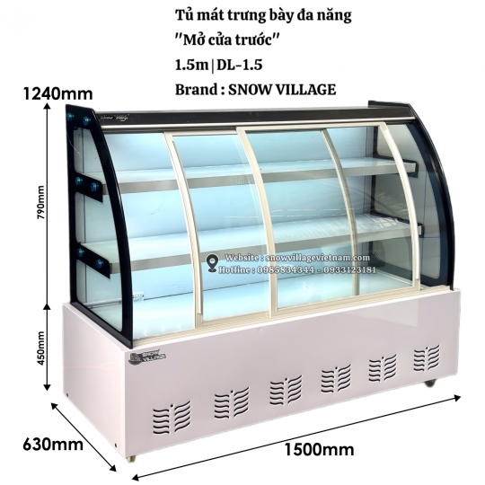 Tủ mát đa năng mở cửa trước DL-1.5