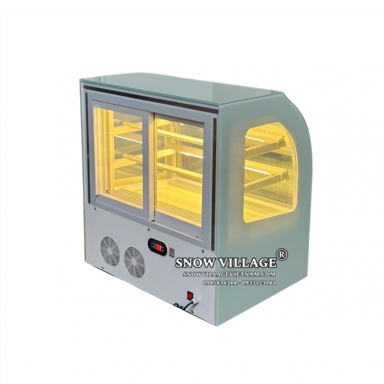 Tủ mát mini kính cong 70cm trắng GB-100