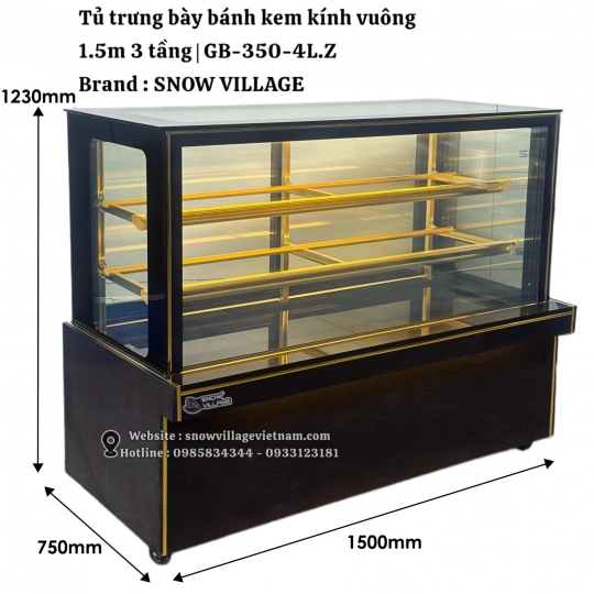 Tủ bánh 3 tầng 1.5m GB-350-4L.Z