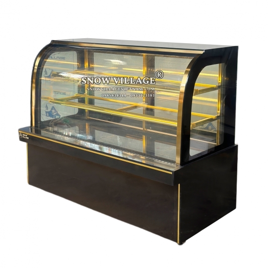 Tủ bánh kem kính cong 1.5m 3 tầng