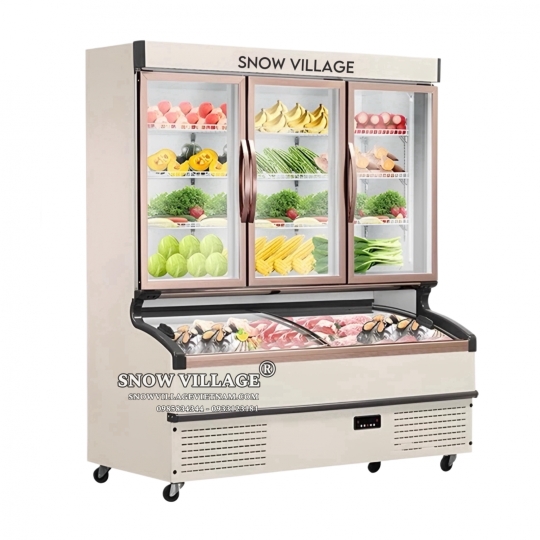 Tủ trên mát dưới đông siêu thị LMD-1894QK