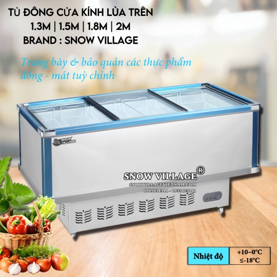 Tủ đông trưng bày cửa trên 1.5m SD/SC-1500