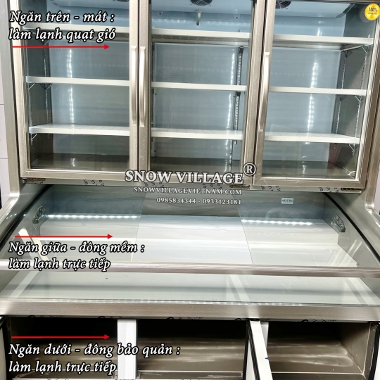 Tủ trên mát dưới đông 3 chế độ cao cấp DC-1800FY