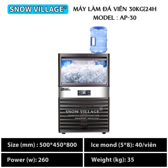 Máy làm đá viên 30kg/24h Model AP-30
