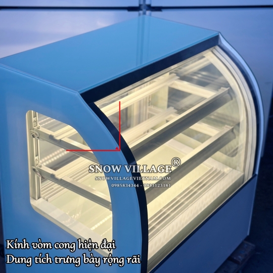 Tủ mát mini kính cong 70cm trắng GB-100