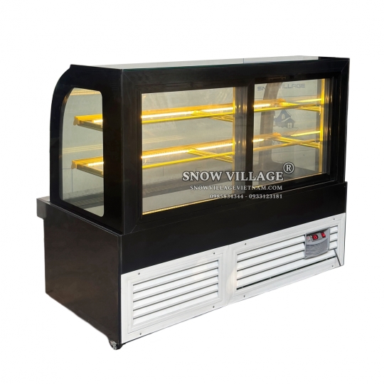 Tủ bánh kem kính cong 1.5m 3 tầng