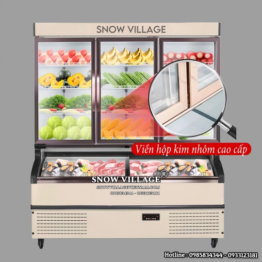 Tủ trên mát dưới đông siêu thị LMD-2218QK