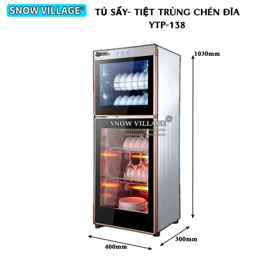 Tủ sấy chén YTP-138 Snow Village