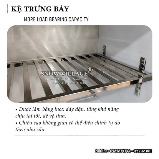 Tủ trên mát - dưới đông inox 1.5m PLRD-15N2B2