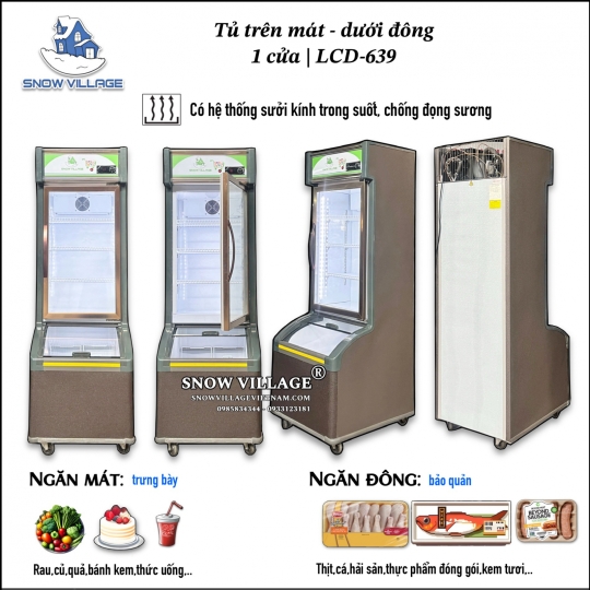 Tủ trưng bày trên mát-dưới đông cao cấp LCD-639