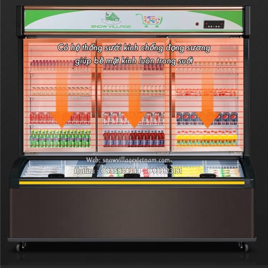 Tủ trưng bày trên mát-dưới đông cao cấp LCD-1756