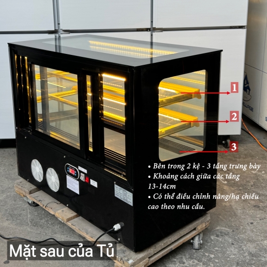 Tủ mát để bàn kính vuông 90cm GB-120V