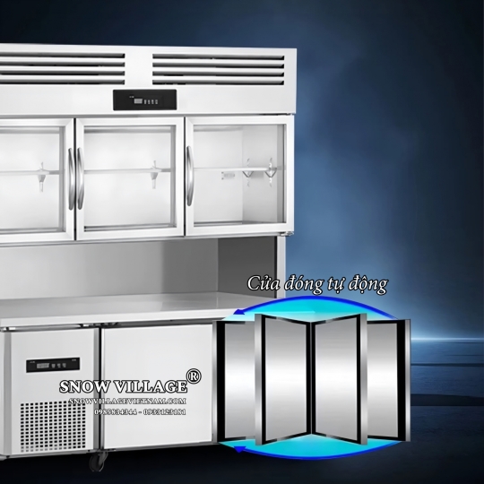 Tủ trên mát - dưới đông inox 1.8m PLRD-18N2B2