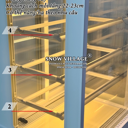 Tủ bánh kem 90cm 4 tầng GB-250-4L.Z4