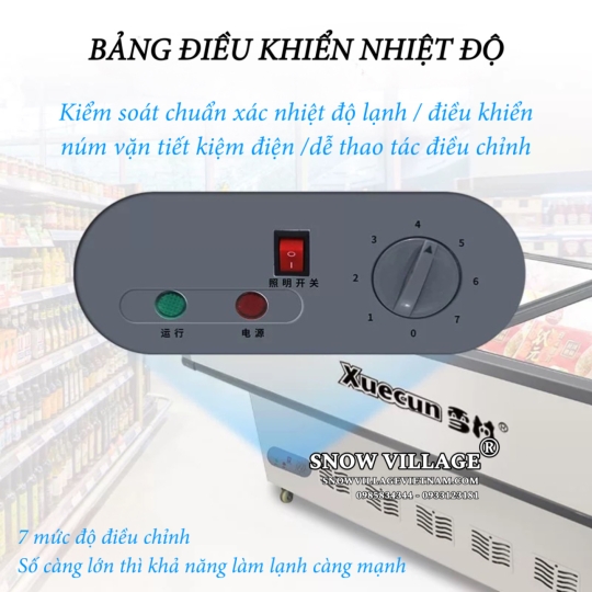 Tủ đông trưng bày cửa trên 1.3m SD/SC-1300