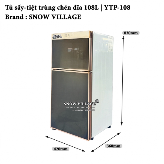 Tủ sấy chén mini YTP-108 Snow Village