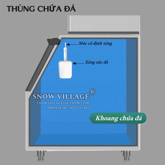 Máy làm đá viên 200kg/24h AP-200 (quạt lạnh)