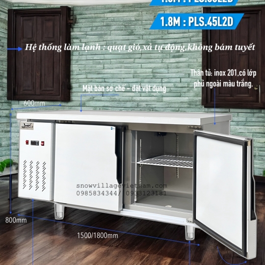 Bàn nửa đông - nửa mát quạt lạnh 1.8m PLS.45L2D