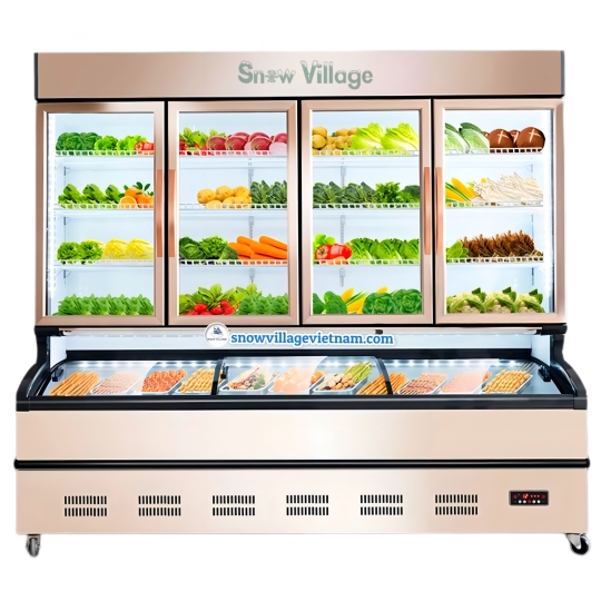 Tủ trên mát dưới đông siêu thị LMD-2218QK