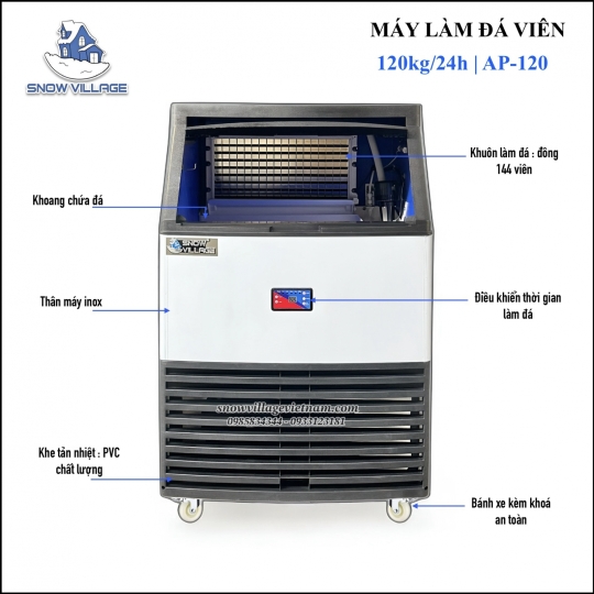 Máy làm đá 120kg/24h