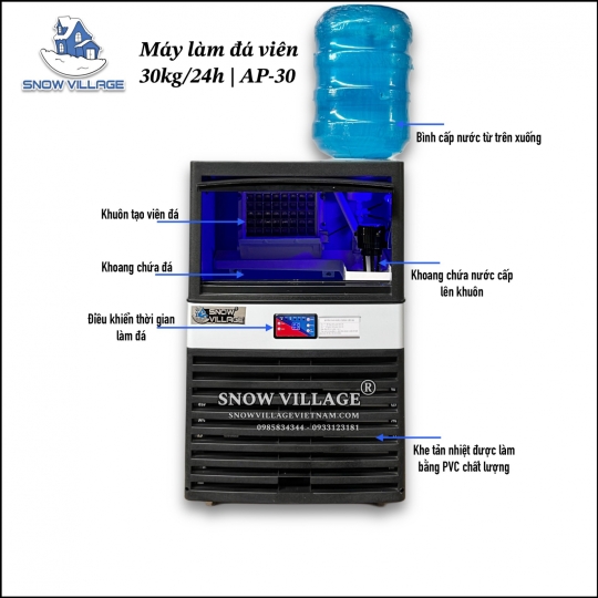Máy làm đá viên 30kg/24h Model AP-30