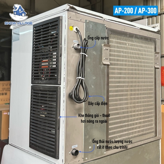 Máy làm đá viên 300kg/24h AP-300 (Quạt lạnh)