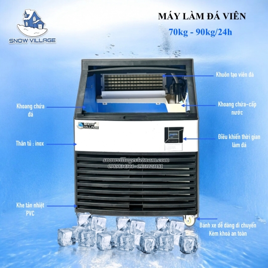 Máy làm đá viên 90kg/24h AP-90