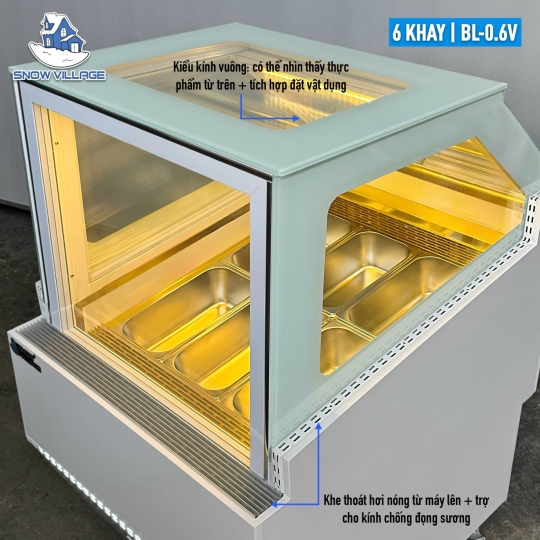 Tủ trưng bày kem tươi 6 khay BL-0.6V