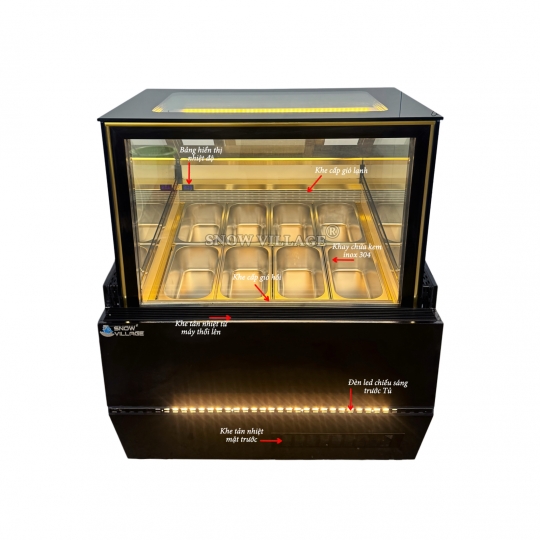 Tủ đông trưng bày kem tươi 8 khay BL-0.8V