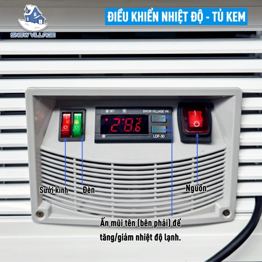 Tủ đông trưng bày kem tươi 14 khay BL-1.4V