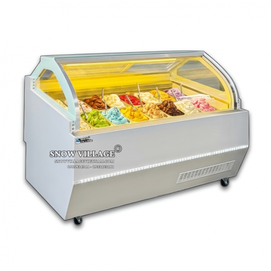 Tủ trưng bày kem tươi kính cong 20 khay BL-2.0