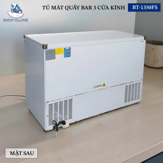 Tủ mát quầy bar 3 cửa kính BT-1350FS