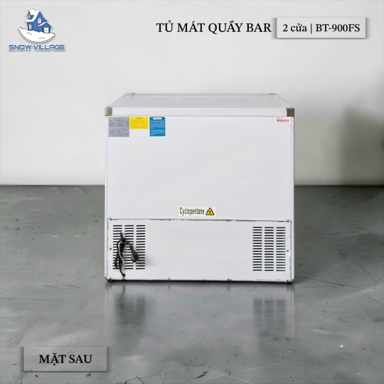 Tủ mát quầy bar 2 cửa kính BT-900FS