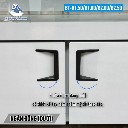 Tủ trưng bày trên mát-dưới đông (dạng nằm) BT-B1.8D