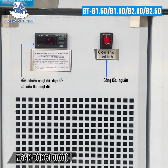 Tủ trên mát dưới đông nằm 1.5m BT-B1.5D